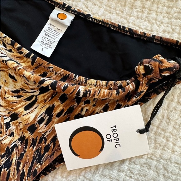 TROPIC OF C BIKINI SET - Equator top & Vibe Bottom - Animal Print NWT - Picture 7 of 8